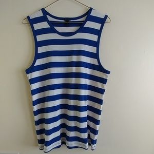 J. Crew Tops - J CREW Blue and White Striped Tank Top J. Crew Tops - J CREW Blue and White Striped Tank Top